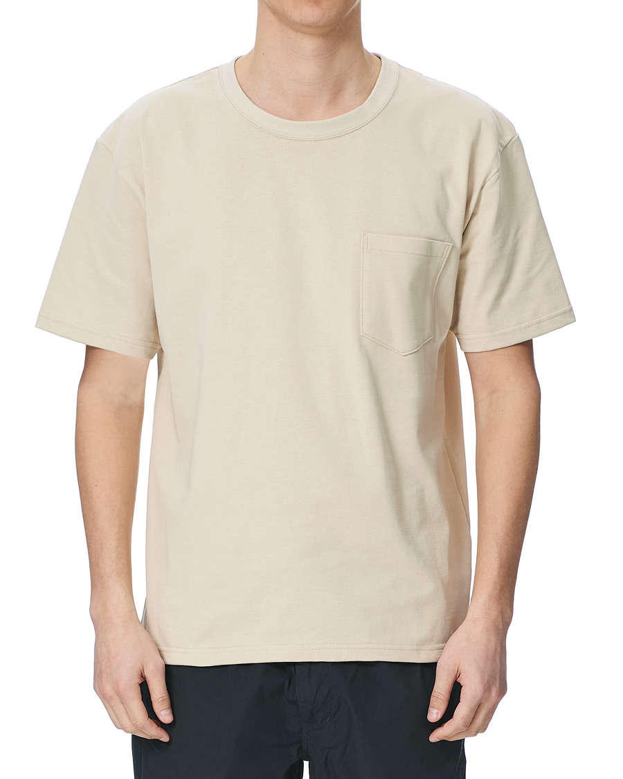 Herr | T-Shirts | orSlow | Military Pocket Tee Beige