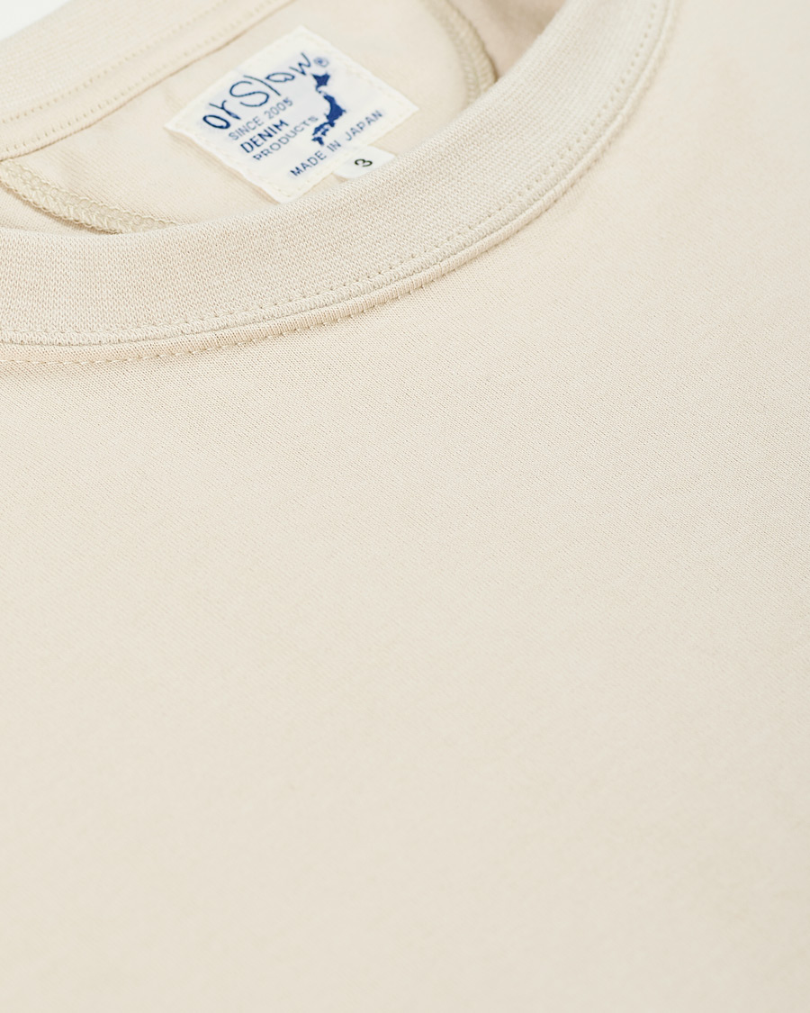 Herr | T-Shirts | orSlow | Military Pocket Tee Beige