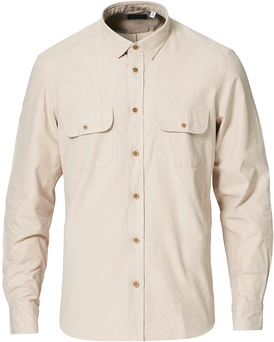 Herr | Skjortor | Finamore Napoli | Clark Overshirt Latte