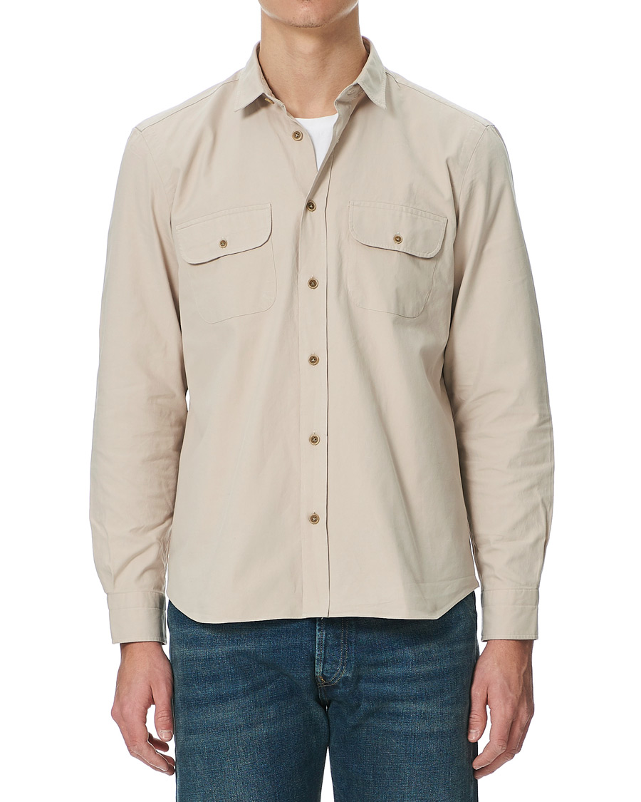 Herr | Skjortor | Finamore Napoli | Clark Overshirt Latte