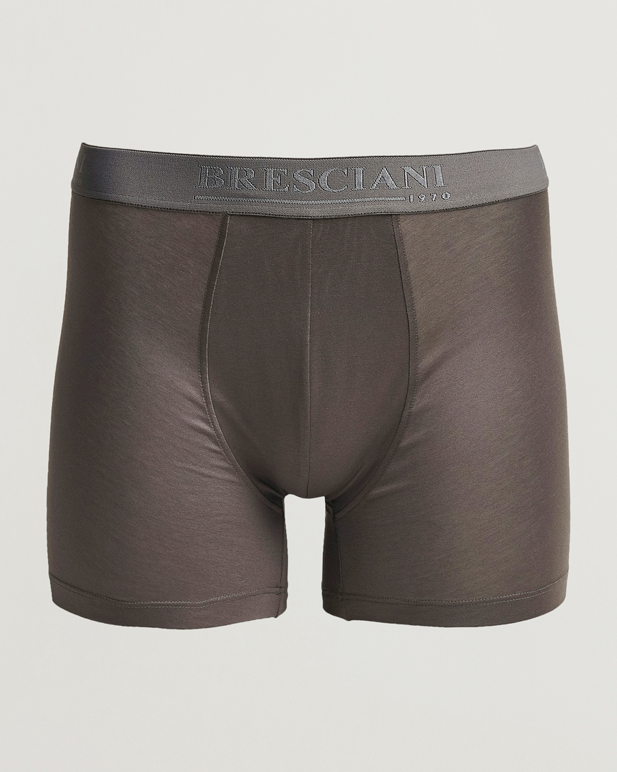 Herr |  | Bresciani | Cotton Boxer Trunk Grey