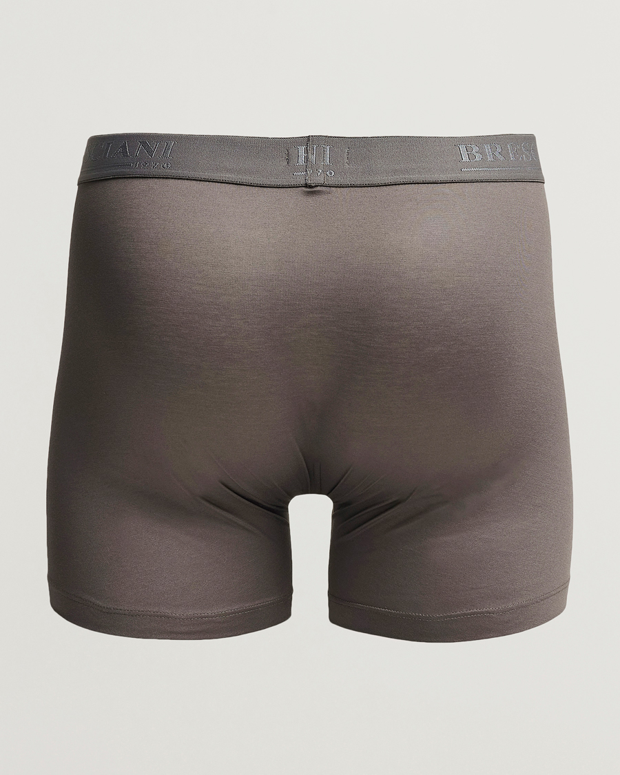 Herr | Trunks | Bresciani | Cotton Boxer Trunk Grey