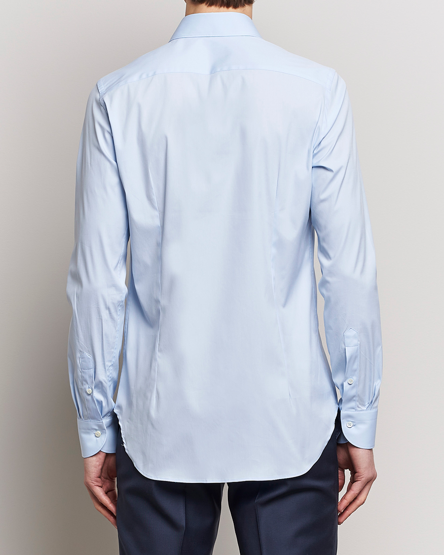 Herr | Skjortor | Canali | Slim Fit Cotton/Stretch Shirt Light Blue