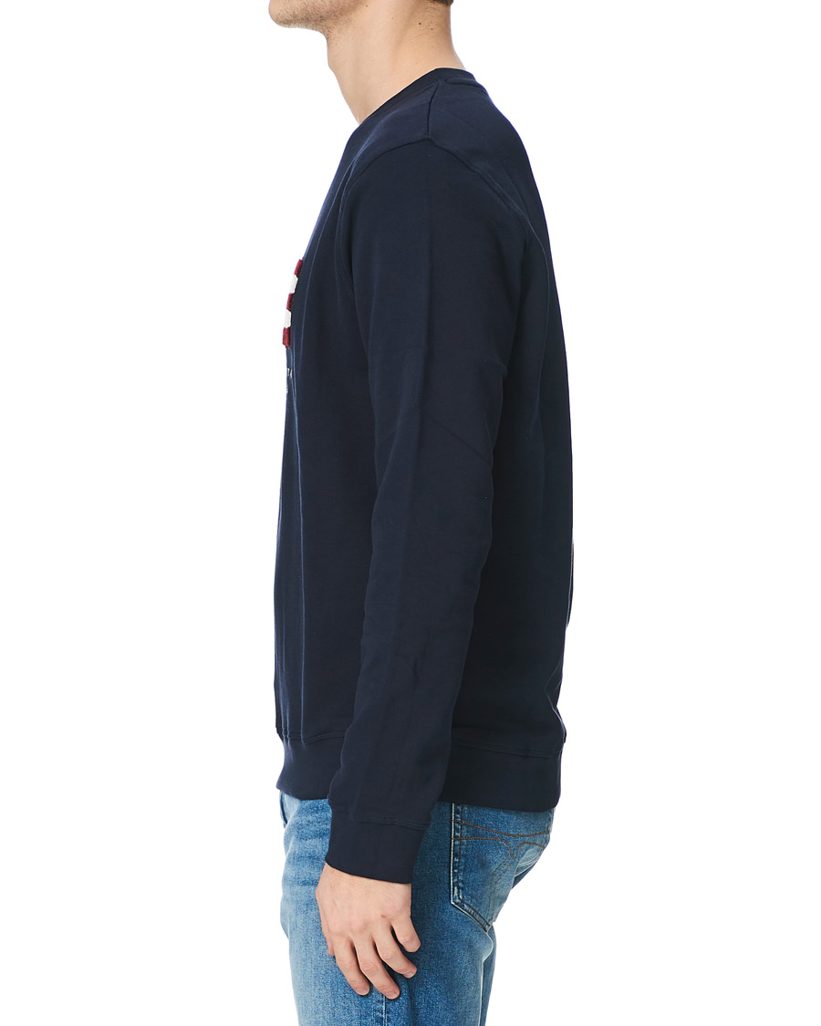 Herr | Tröjor | Lexington | Barry Cotton Flag Sweatshirt Dark Blue