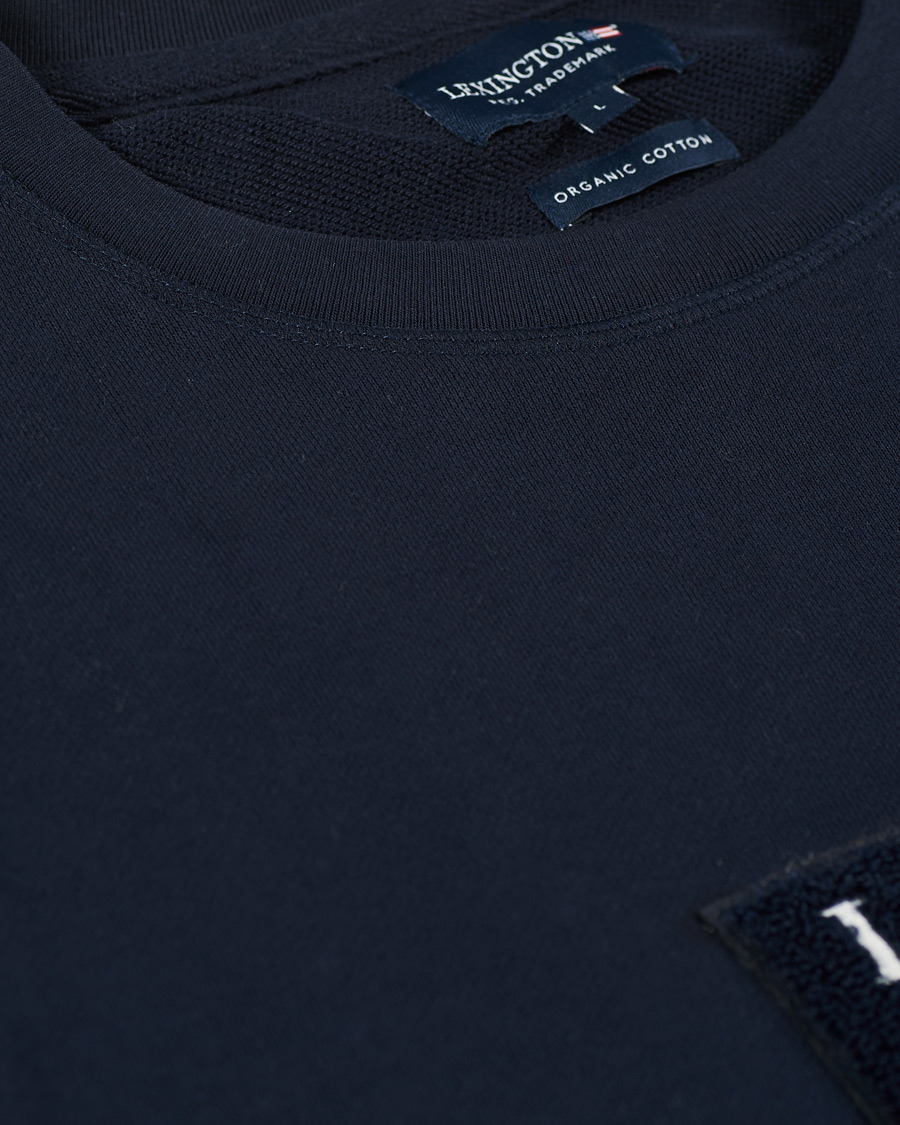 Herr | Tröjor | Lexington | Barry Cotton Flag Sweatshirt Dark Blue