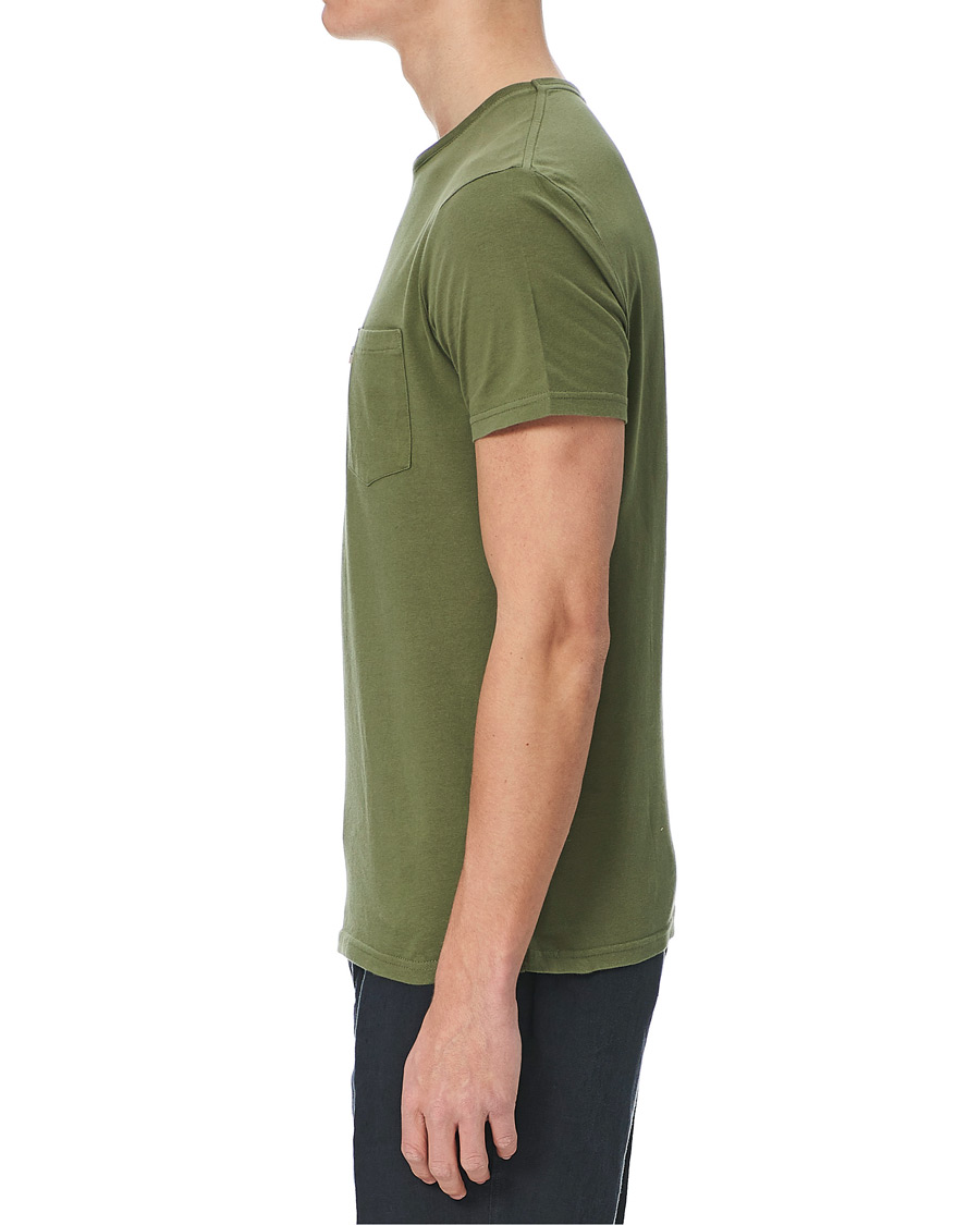 Herr | T-Shirts | Lexington | Travis Pocket Crew Neck Tee Green