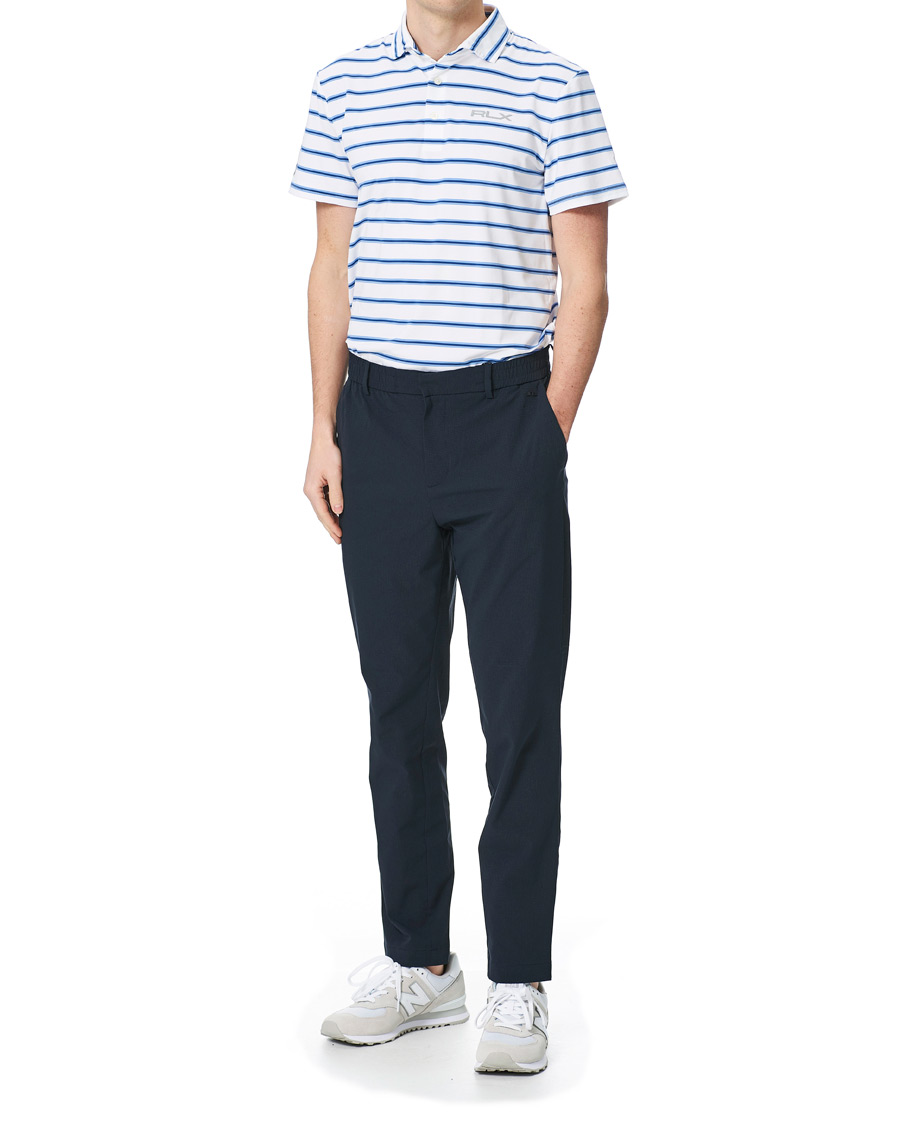 Herr | Pikéer | RLX Ralph Lauren | Airflow Stripe Polo Pure White/Blue