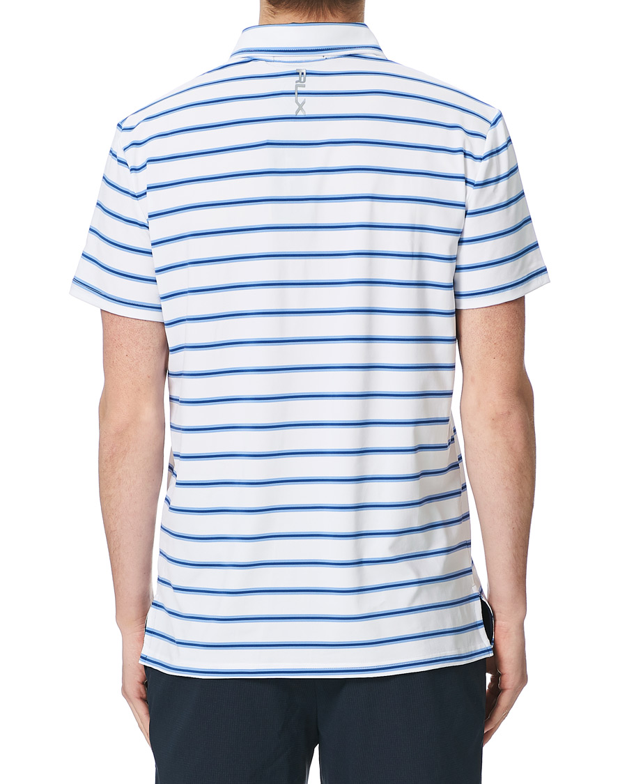 Herr | Pikéer | RLX Ralph Lauren | Airflow Stripe Polo Pure White/Blue