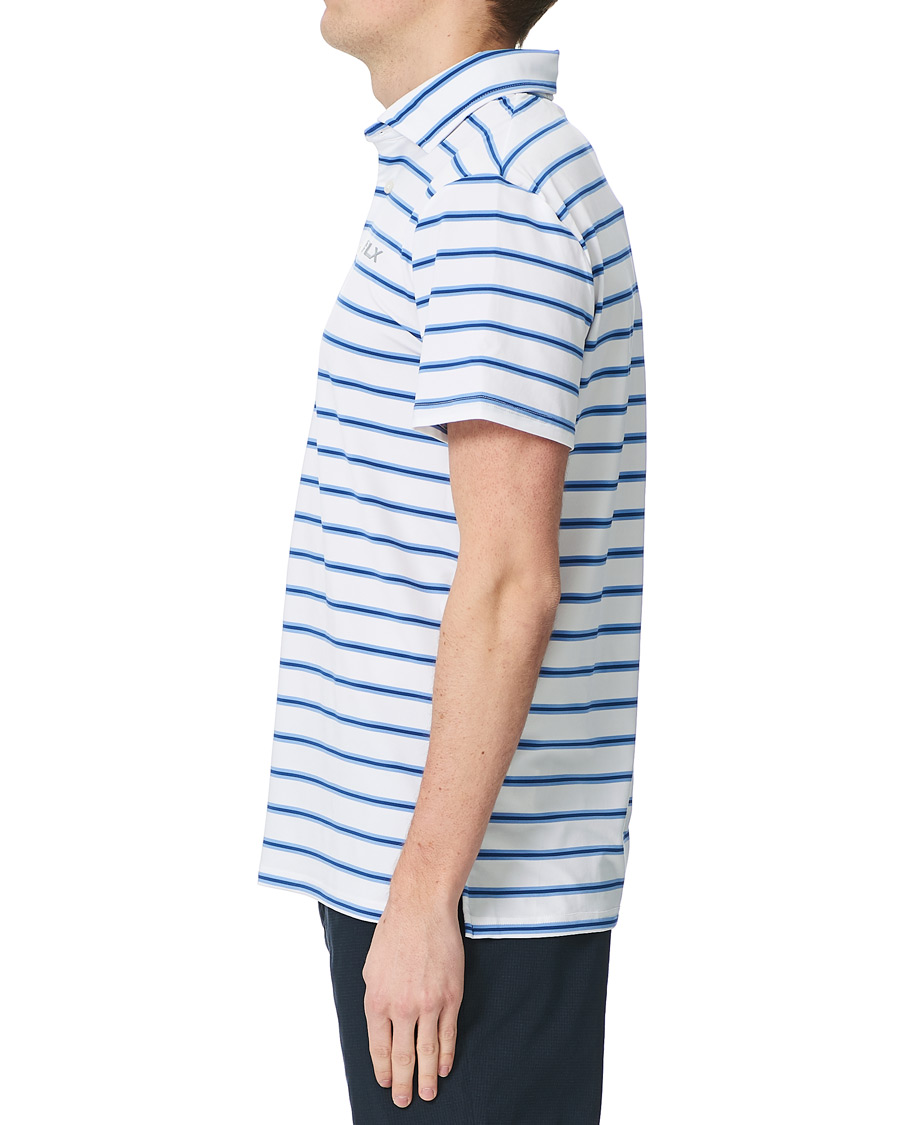 Herr | Pikéer | RLX Ralph Lauren | Airflow Stripe Polo Pure White/Blue