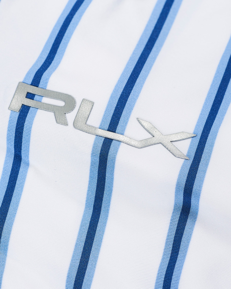 Herr | Pikéer | RLX Ralph Lauren | Airflow Stripe Polo Pure White/Blue