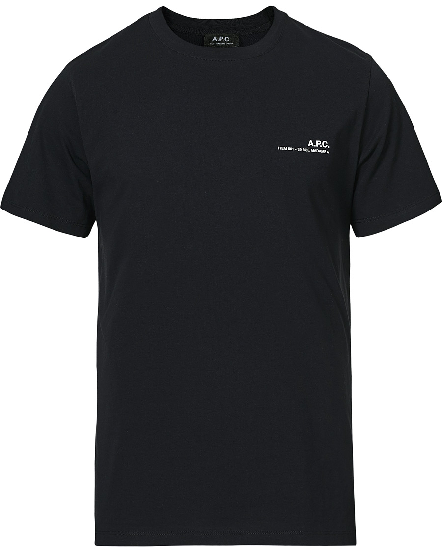 Herr | T-Shirts | A.P.C. | Item Short Sleeve T-Shirt Black