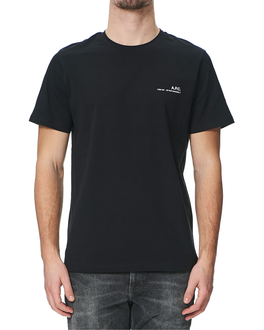 Herr | T-Shirts | A.P.C. | Item Short Sleeve T-Shirt Black