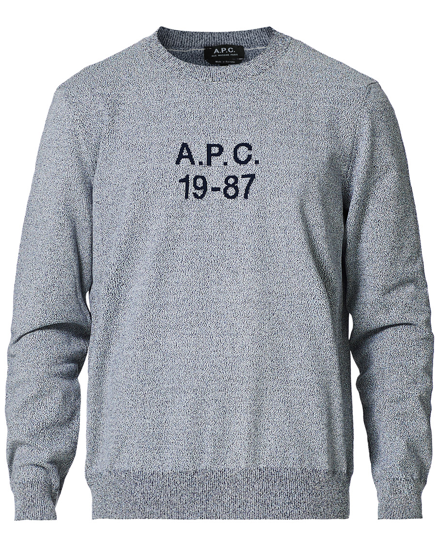 Herr | Tröjor | A.P.C. | 1987 Pullover Steel Blue