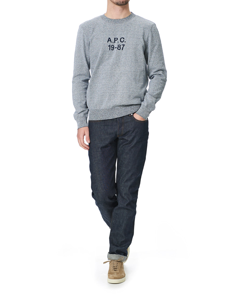 Herr | Tröjor | A.P.C. | 1987 Pullover Steel Blue