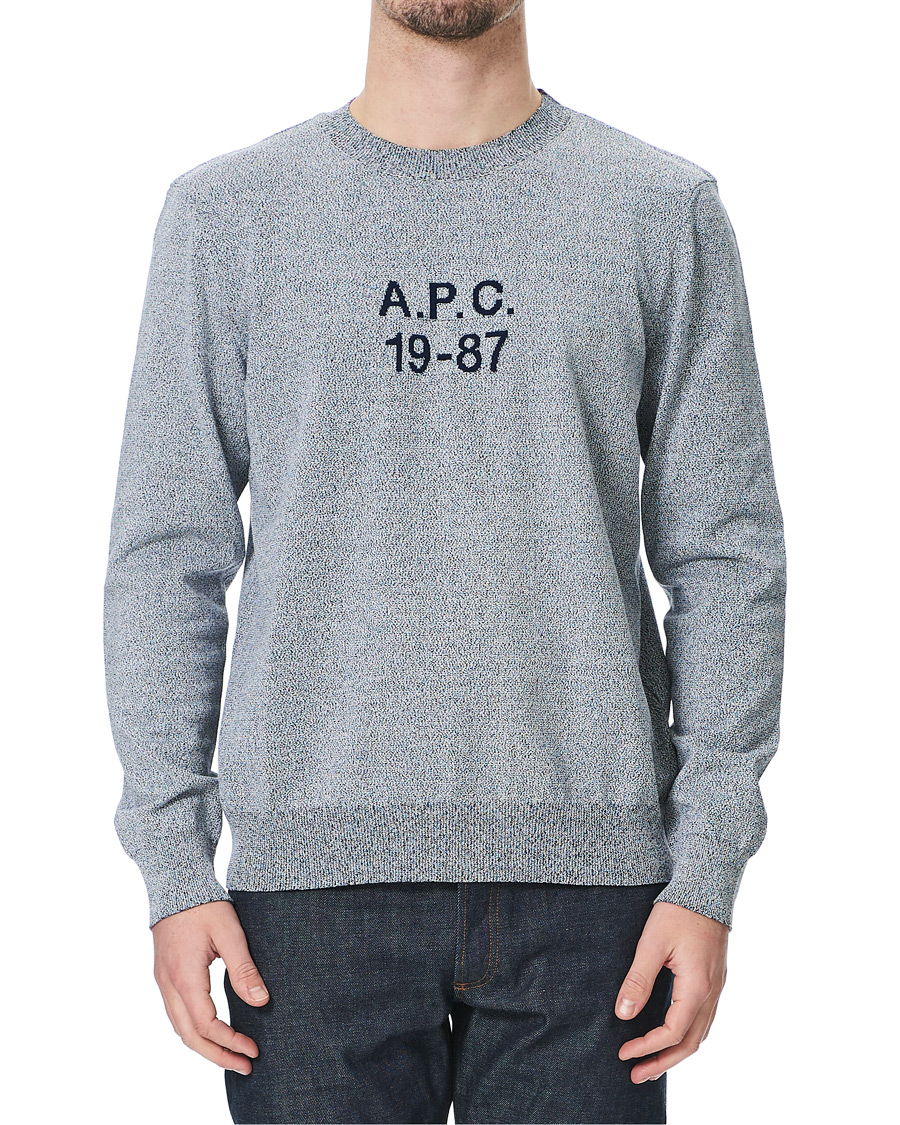 Herr | Tröjor | A.P.C. | 1987 Pullover Steel Blue
