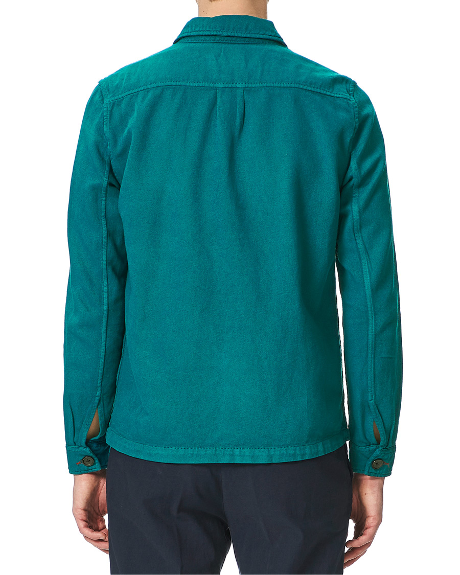 Herr | Skjortor | PS Paul Smith | Cotton/Linen Overshirt Petrol