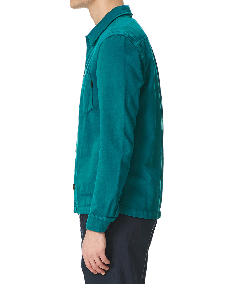 Herr | Skjortor | PS Paul Smith | Cotton/Linen Overshirt Petrol