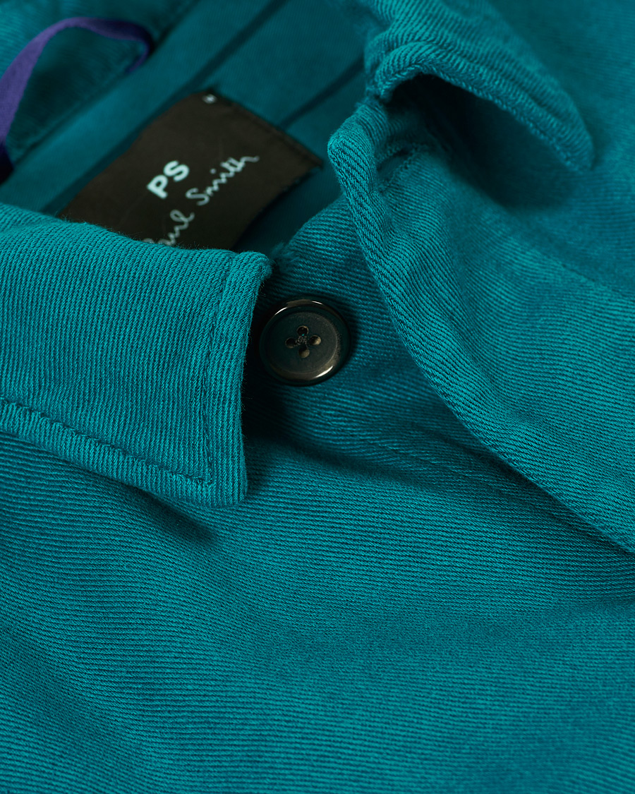 Herr | Skjortor | PS Paul Smith | Cotton/Linen Overshirt Petrol