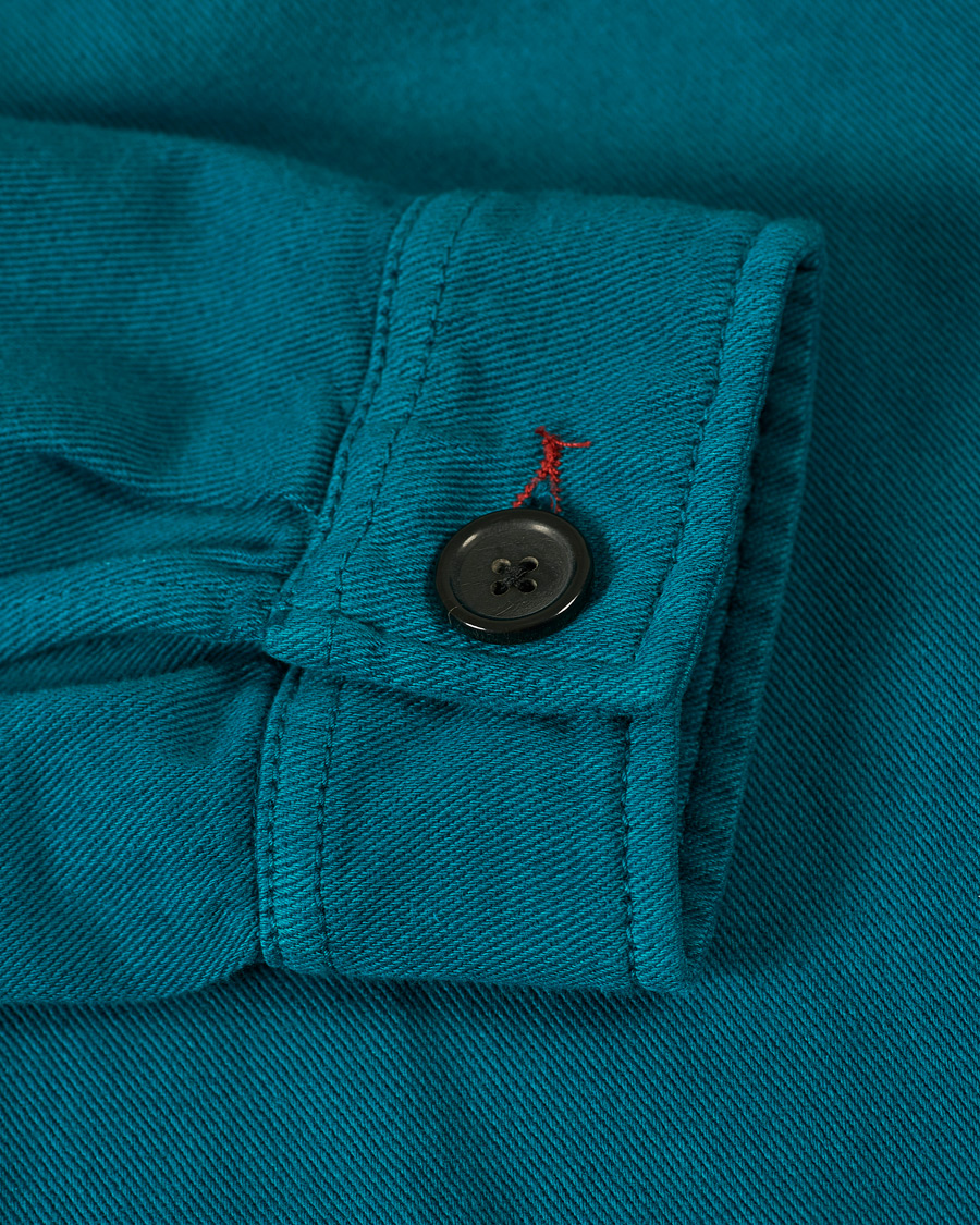 Herr | Skjortor | PS Paul Smith | Cotton/Linen Overshirt Petrol