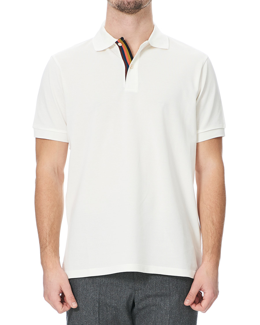 Herr | Pikéer | Paul Smith | Placket Stripe Polo White