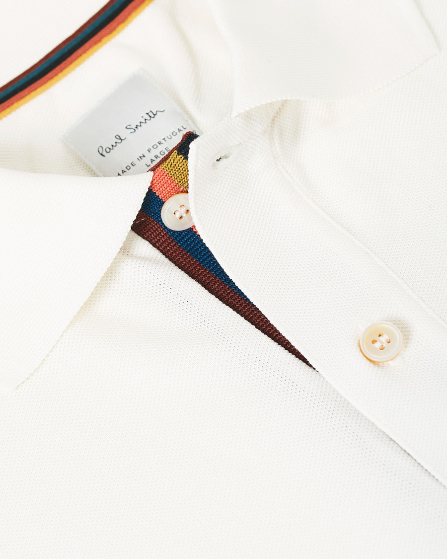 Herr | Pikéer | Paul Smith | Placket Stripe Polo White