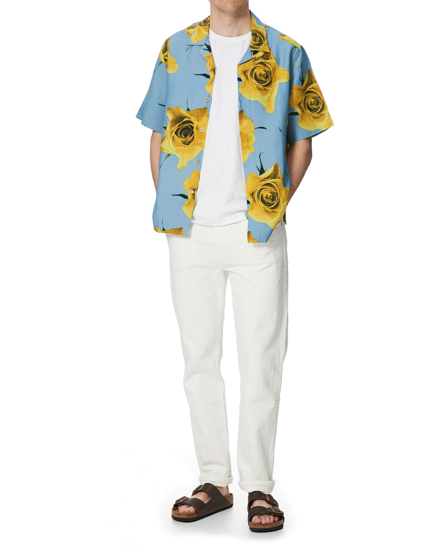 Herr | Skjortor | Paul Smith | Tailored Fit Flower Print Resort Shirt Green