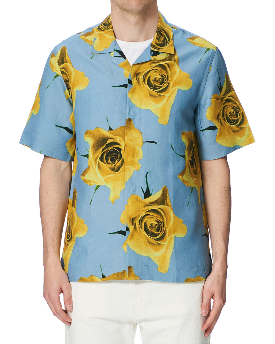 Herr | Skjortor | Paul Smith | Tailored Fit Flower Print Resort Shirt Green
