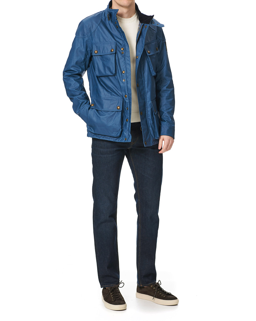 Herr | Jackor | Belstaff | Fieldmaster Waxed Jacket Airforce Blue