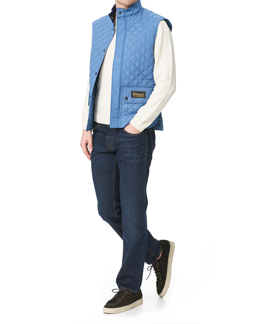 Herr | Jackor | Belstaff | Waistcoat Quilted Airforce Blue