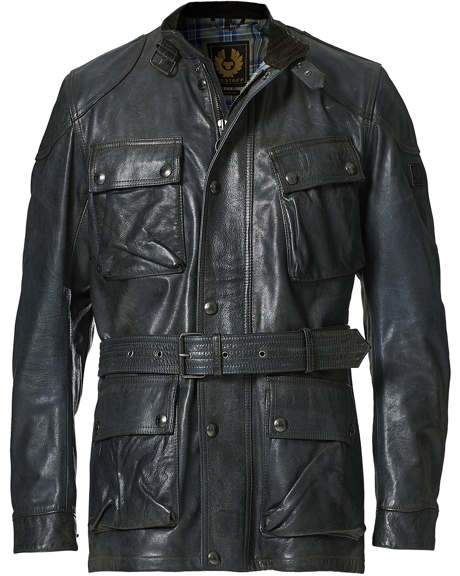 Herr | Jackor | Belstaff | Trialmaster Panther 2.0 Leather Jacket Blue Brown