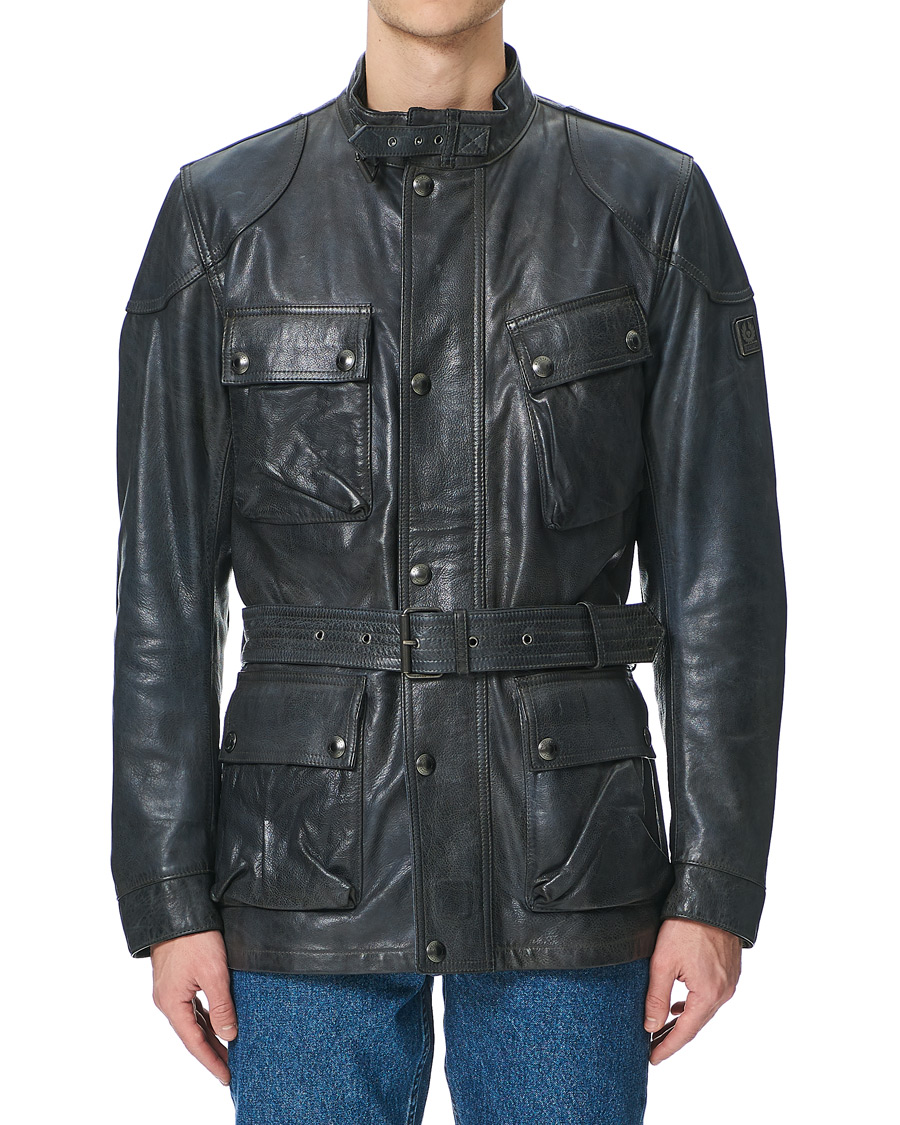 Herr | Jackor | Belstaff | Trialmaster Panther 2.0 Leather Jacket Blue Brown
