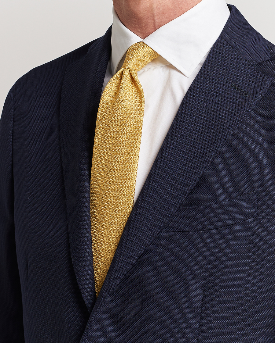Herr | Amanda Christensen Silk Grenadine 8 cm Tie Lemon | Amanda Christensen | Silk Grenadine 8 cm Tie Lemon