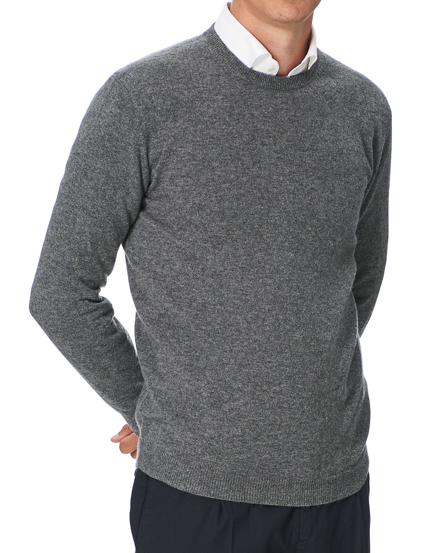 Herr | Tröjor | People's Republic of Cashmere | Cashmere Roundneck Heather Grey