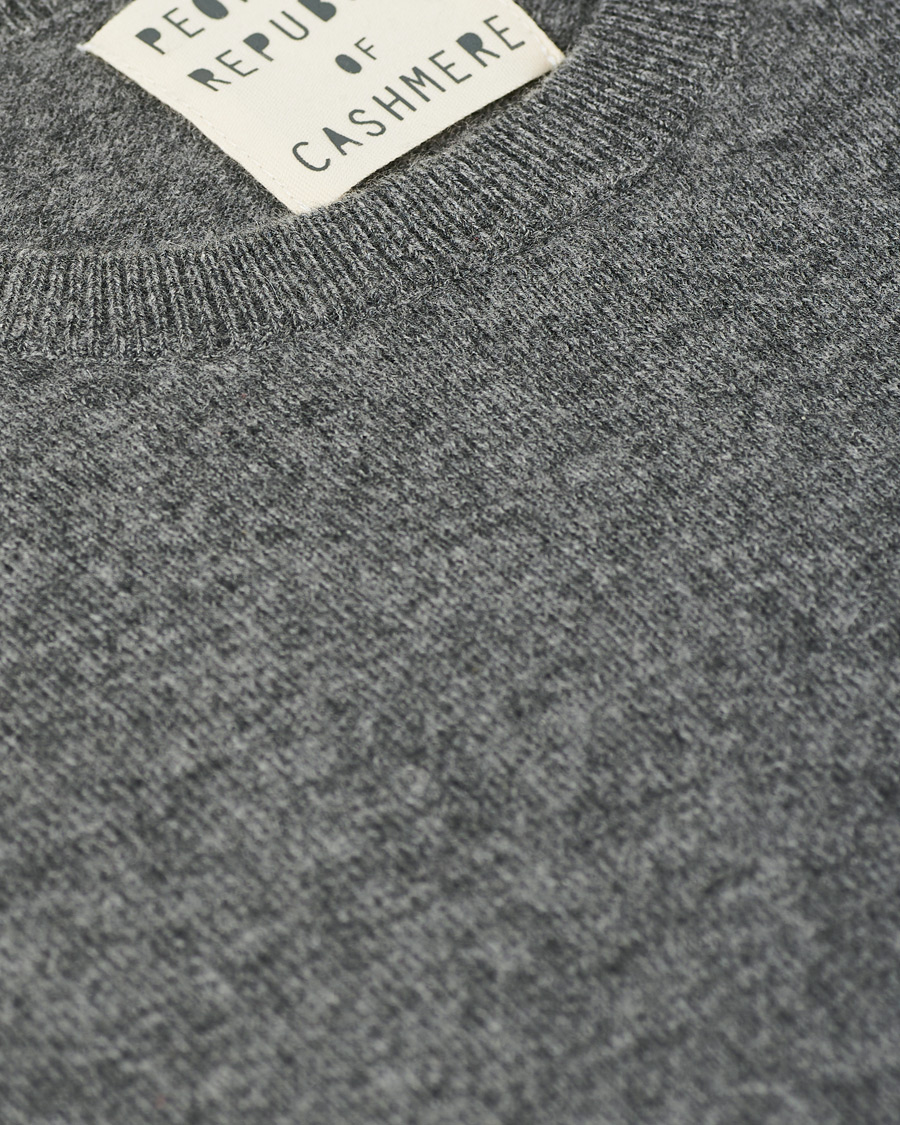 Herr | Tröjor | People's Republic of Cashmere | Cashmere Roundneck Heather Grey