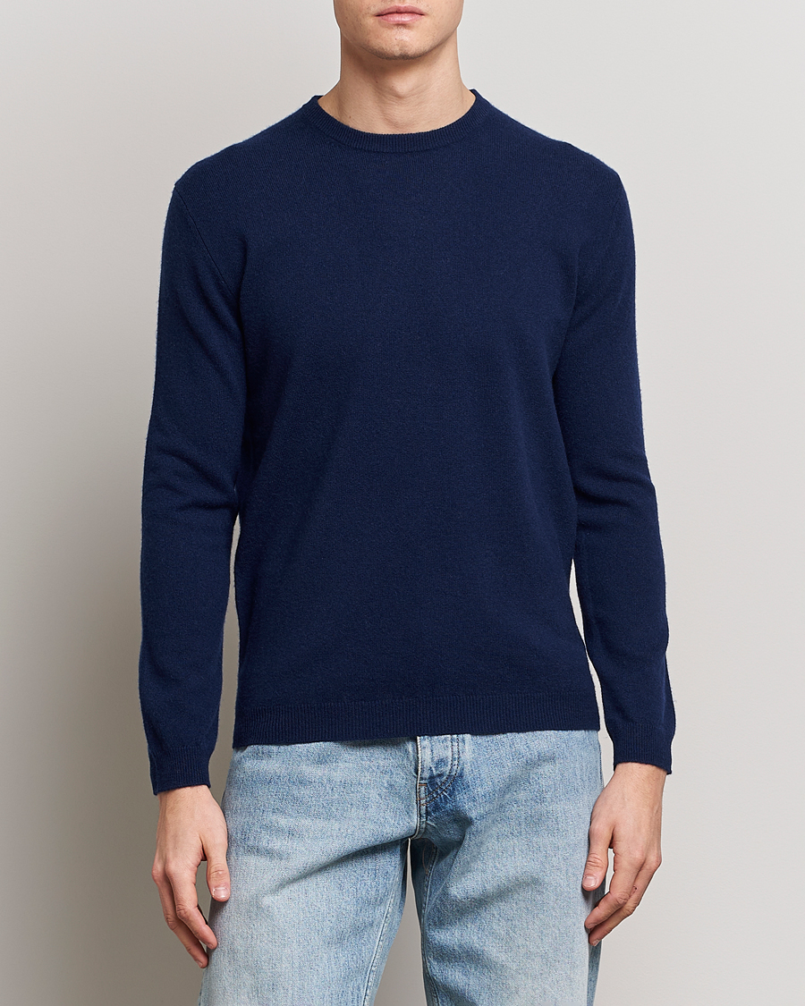 Herr | Pullover rundhals | People's Republic of Cashmere | Cashmere Roundneck Navy