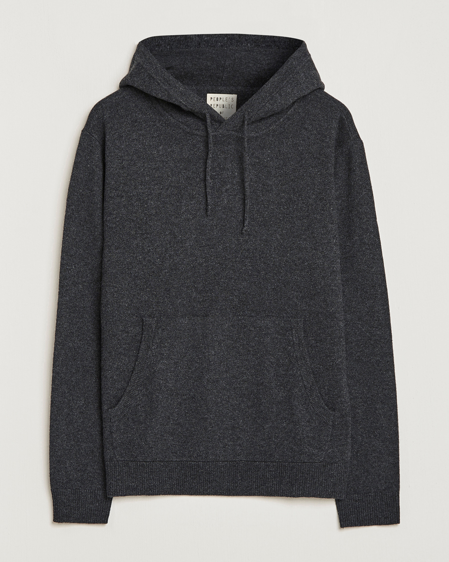 Herr | Tröjor | People's Republic of Cashmere | Cashmere Hoodie Dark Grey