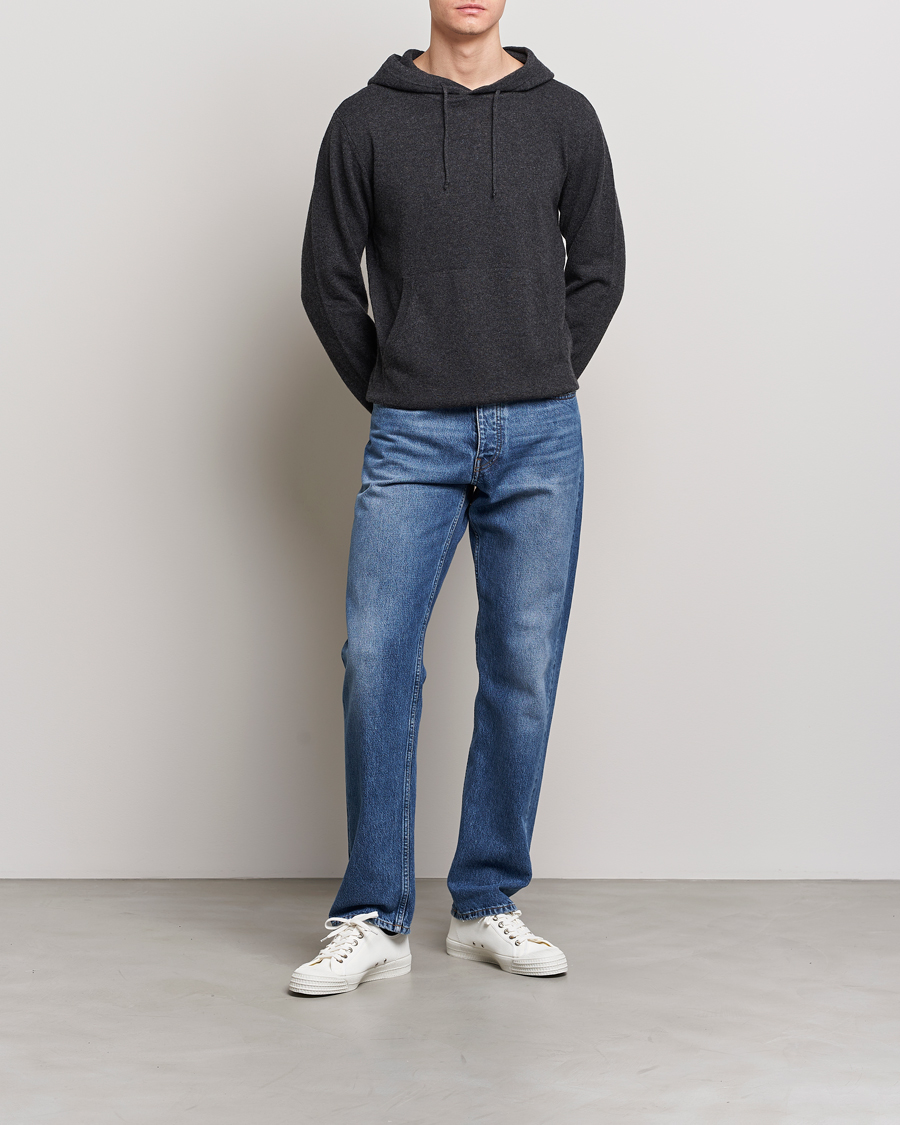 Herr | Tröjor | People's Republic of Cashmere | Cashmere Hoodie Dark Grey