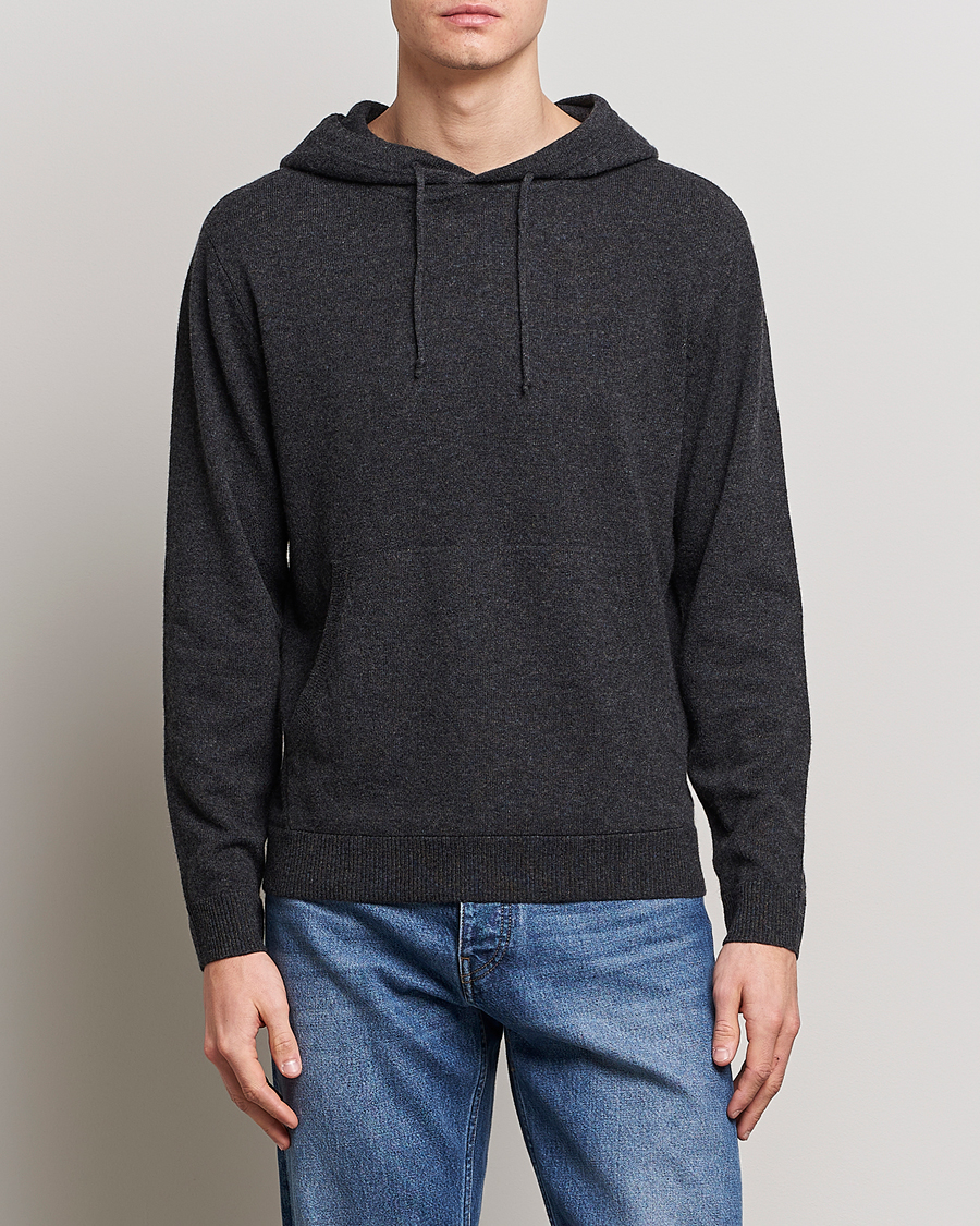 Herr | Tröjor | People's Republic of Cashmere | Cashmere Hoodie Dark Grey