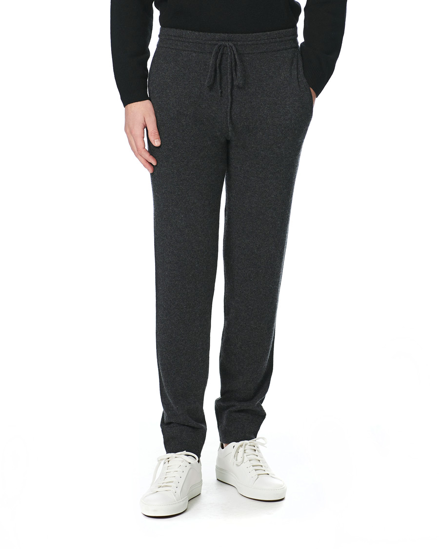 Herr | Byxor | People's Republic of Cashmere | Cashmere Sweatpants Dark Grey