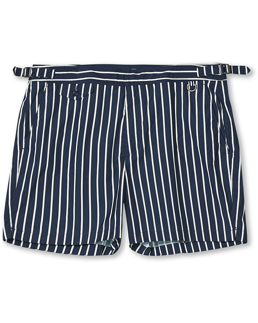 Herr | Badbyxor | Ralph Lauren Purple Label | Riviera Swim Trunks Navy/White