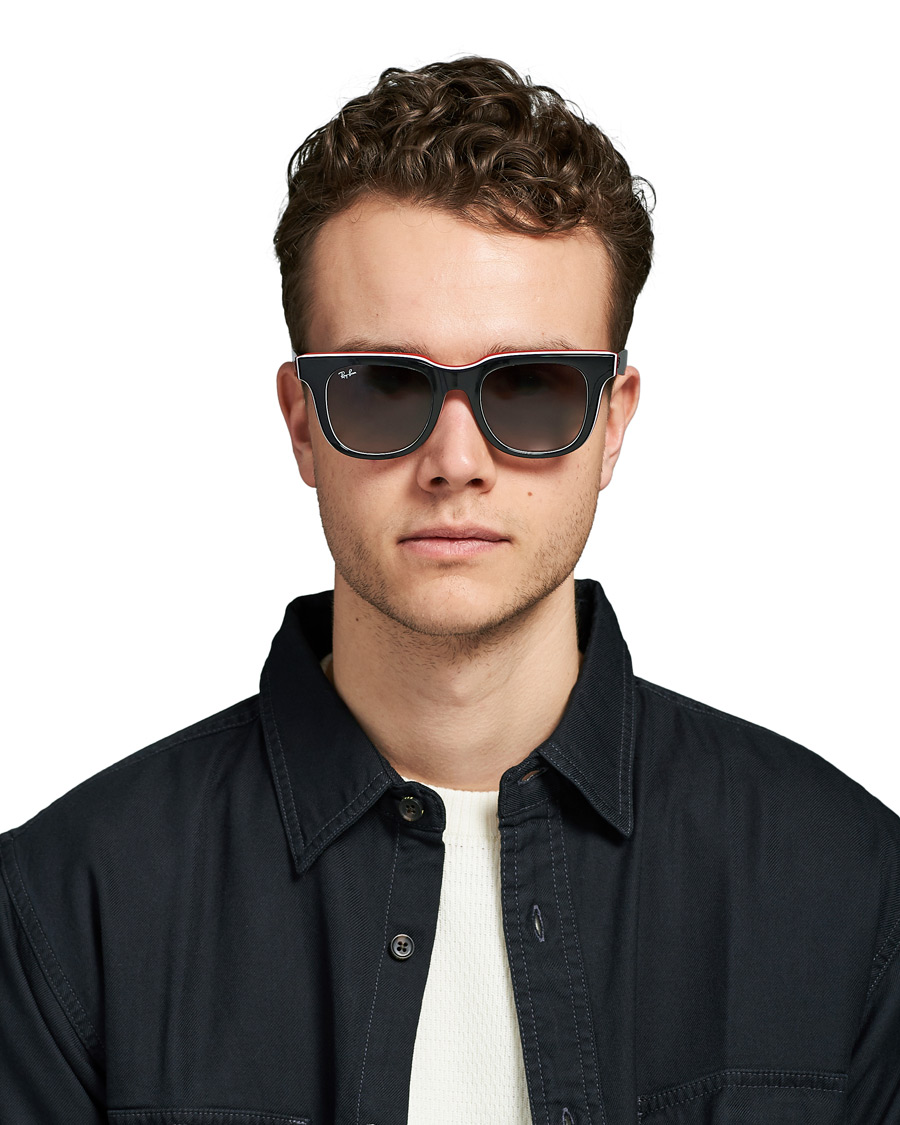 Herr | Ray-Ban RB4368 3-Layered Sunglasses Black/White/Red | Ray-Ban | RB4368 3-Layered Sunglasses Black/White/Red
