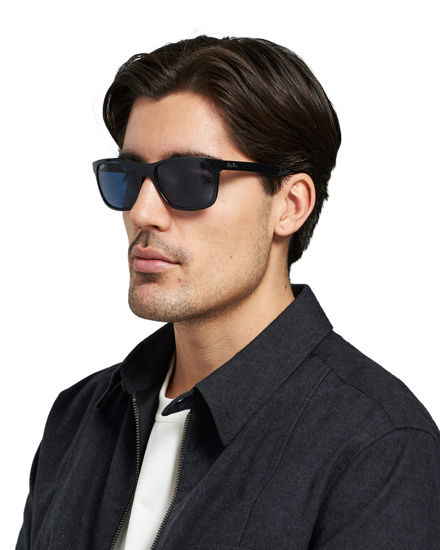 Herr | Ray-Ban RB4181 Sunglasses Shiny Black/Blue | Ray-Ban | RB4181 Sunglasses Shiny Black/Blue