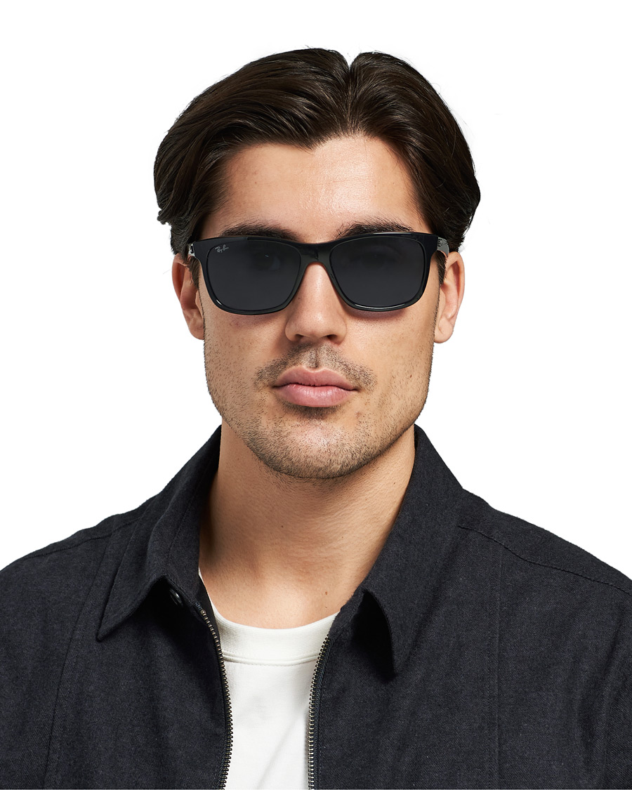 Herr | Ray-Ban RB4181 Sunglasses Shiny Black/Blue | Ray-Ban | RB4181 Sunglasses Shiny Black/Blue