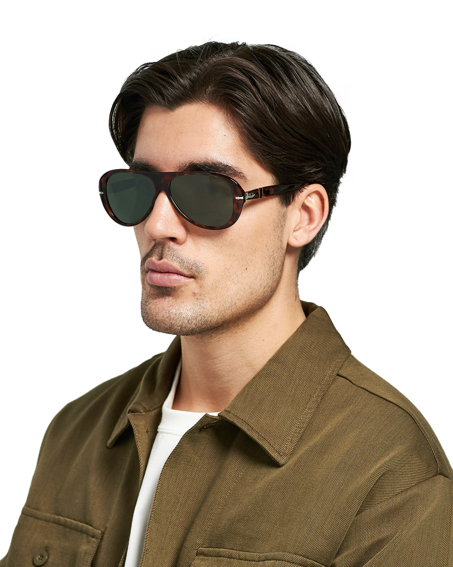 Herr | Persol PO3260S Sunglasses Havana/Green | Persol | PO3260S Sunglasses Havana/Green