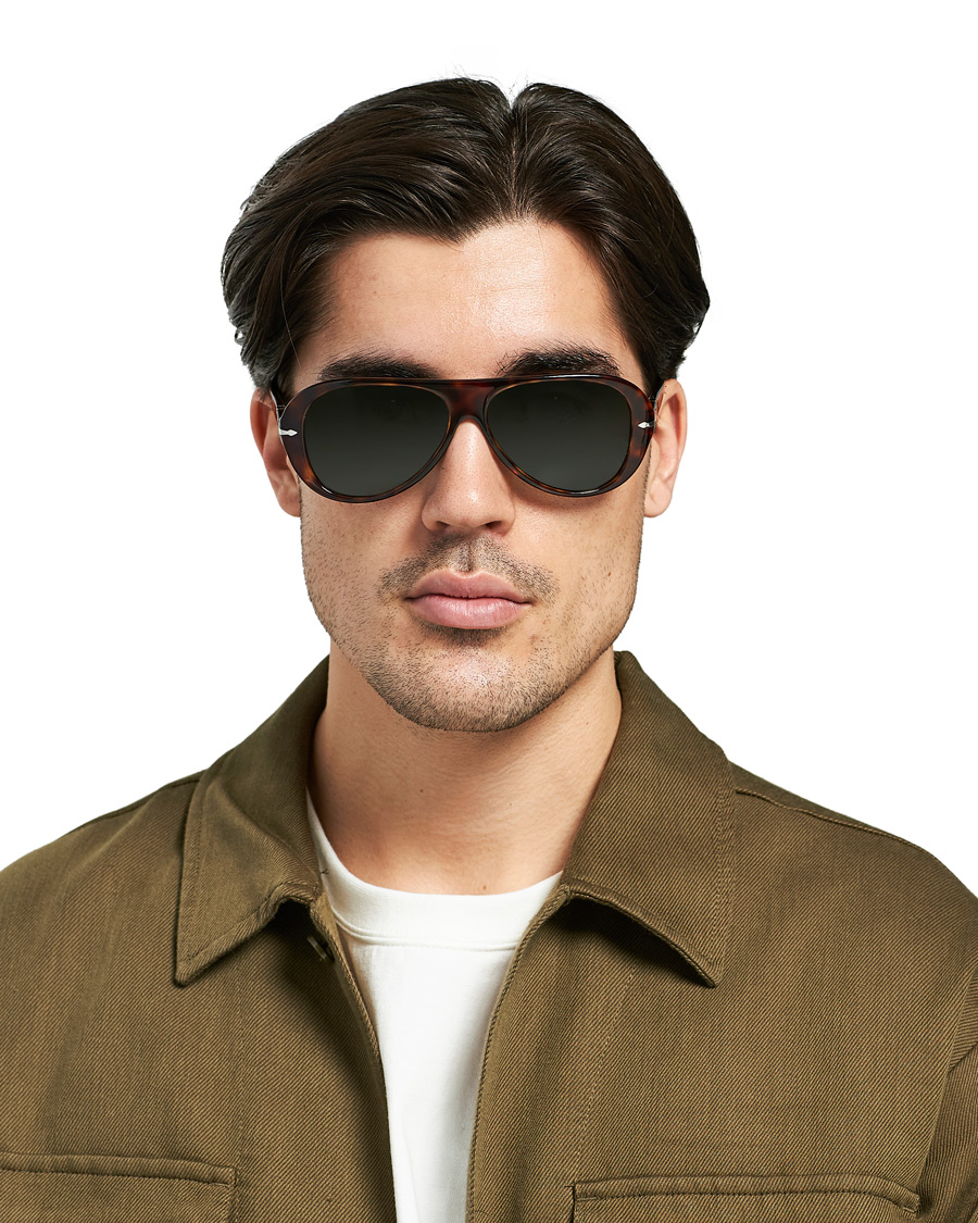 Herr | Persol PO3260S Sunglasses Havana/Green | Persol | PO3260S Sunglasses Havana/Green