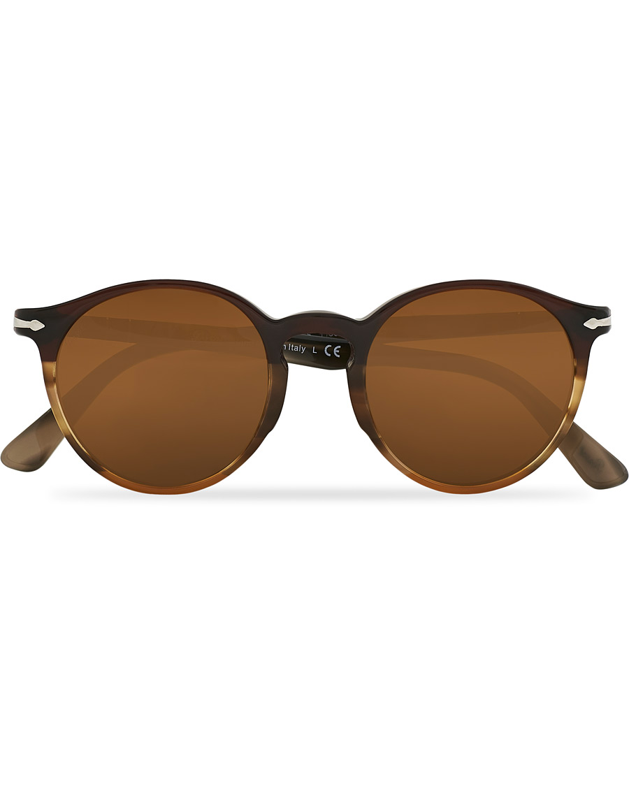 Herr | Persol PO3171S Sunglasses Striped Brown | Persol | PO3171S Sunglasses Striped Brown