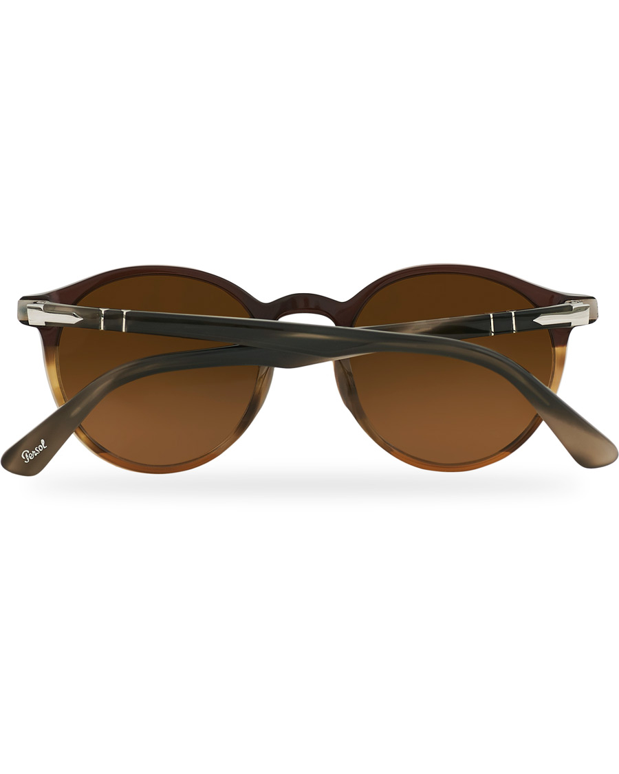 Herr | Persol PO3171S Sunglasses Striped Brown | Persol | PO3171S Sunglasses Striped Brown