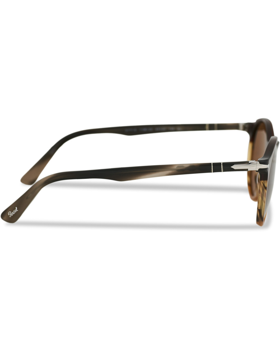 Herr | Persol PO3171S Sunglasses Striped Brown | Persol | PO3171S Sunglasses Striped Brown