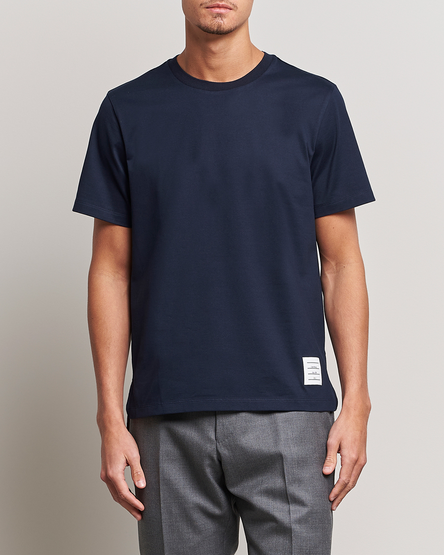 Herr | Nya produktbilder | Thom Browne | Relaxed Fit T-Shirt Navy