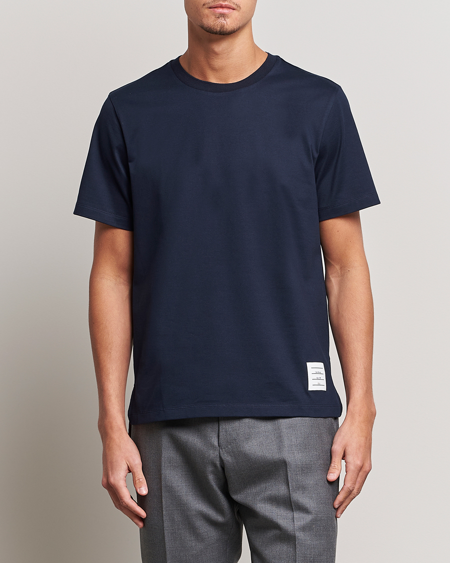 Herr | T-Shirts | Thom Browne | Relaxed Fit Short Sleeve T-Shirt Navy